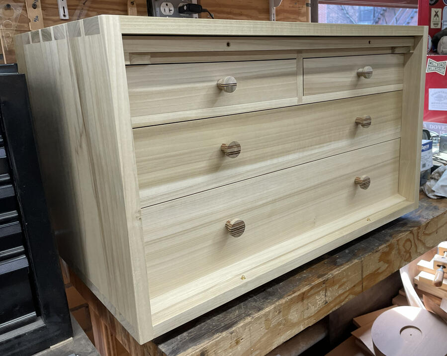 Wood pattern in process